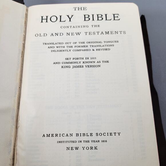 The Holy Bible (King James Version), American Bible Society, New York Vintage - Picture 3 of 16